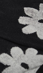 Black and white metallic sheer daisy socks_2