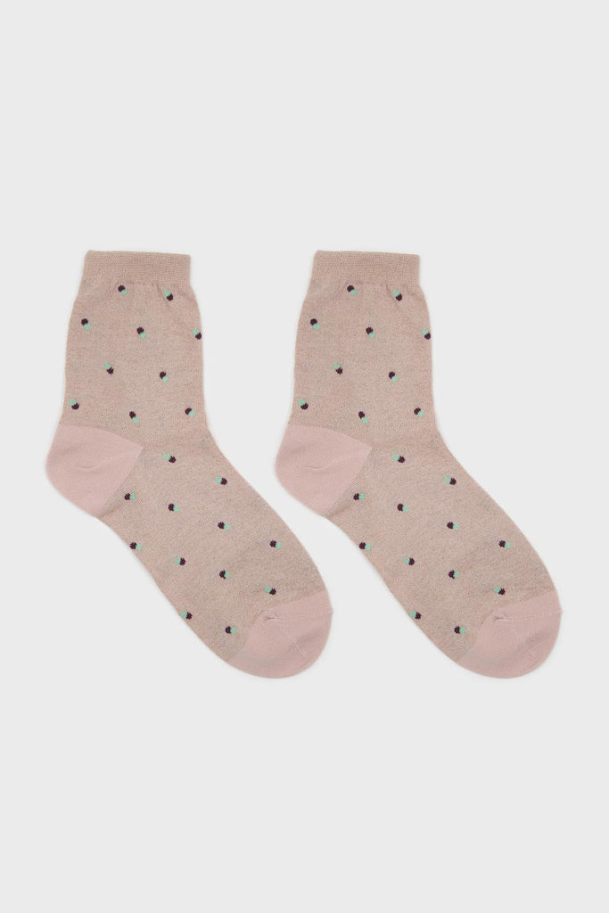 Pink double dot socks_3