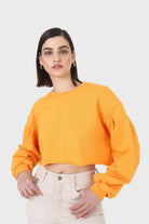 Tangerine cropped cut off sweatshirt_8