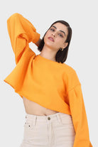 Tangerine cropped cut off sweatshirt_3