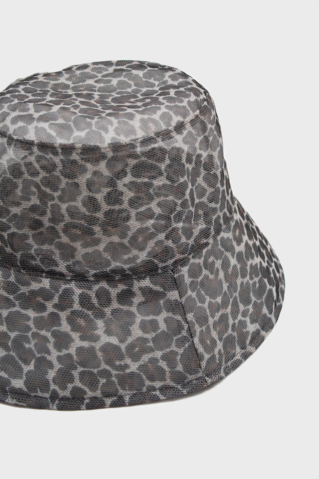 Grey mesh leopard print bucket hat_2