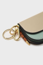 Ivory and aqua genuine leather cardholder_3