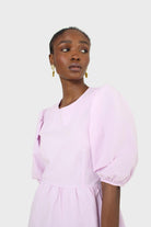 Lilac tiered puff sleeve mini dress_2