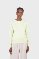 Lime green knit polo long sleeved top_9