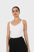 Ivory v-neck knit tank_8