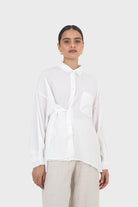 Ivory asymmetic buttons shirt_1
