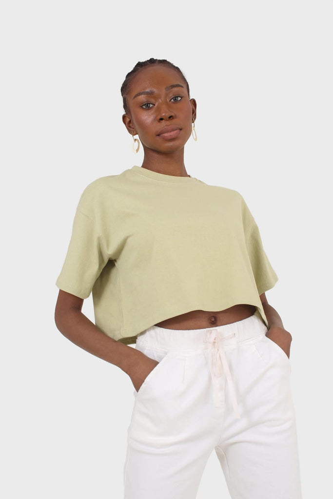 Light green perfect cropped short sleeve tee_5