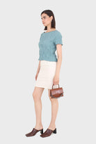 Teal wrinkled short sleeved tee_4