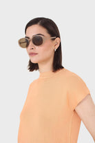 Bright orange sleeveless crewneck knitted tee_10