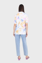 Pink blue and orange tie dye shirt_4