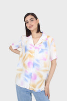 Pink blue and orange tie dye shirt_1