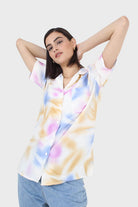 Pink blue and orange tie dye shirt_6