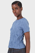 Blue wrinkled short sleeved tee_9