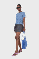 Blue wrinkled short sleeved tee_5