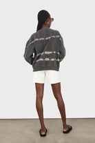 White denim double button shorts_5