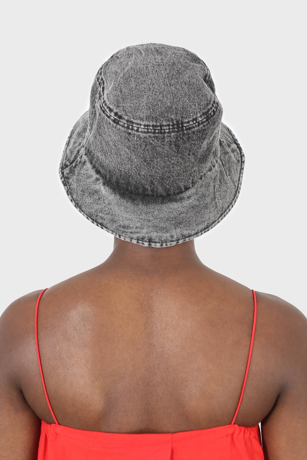 Washed black denim bucket hat_1