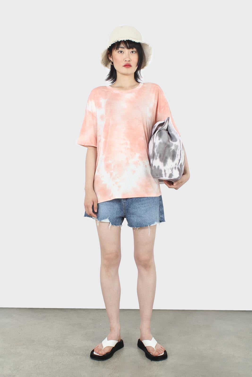 Pink and white tie dye t-shirt_1