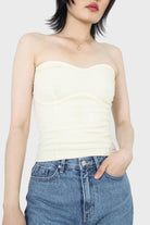 White bandeau strapless top_2