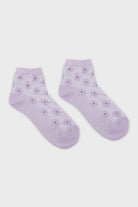 Lilac floral tuft ankle socks_3
