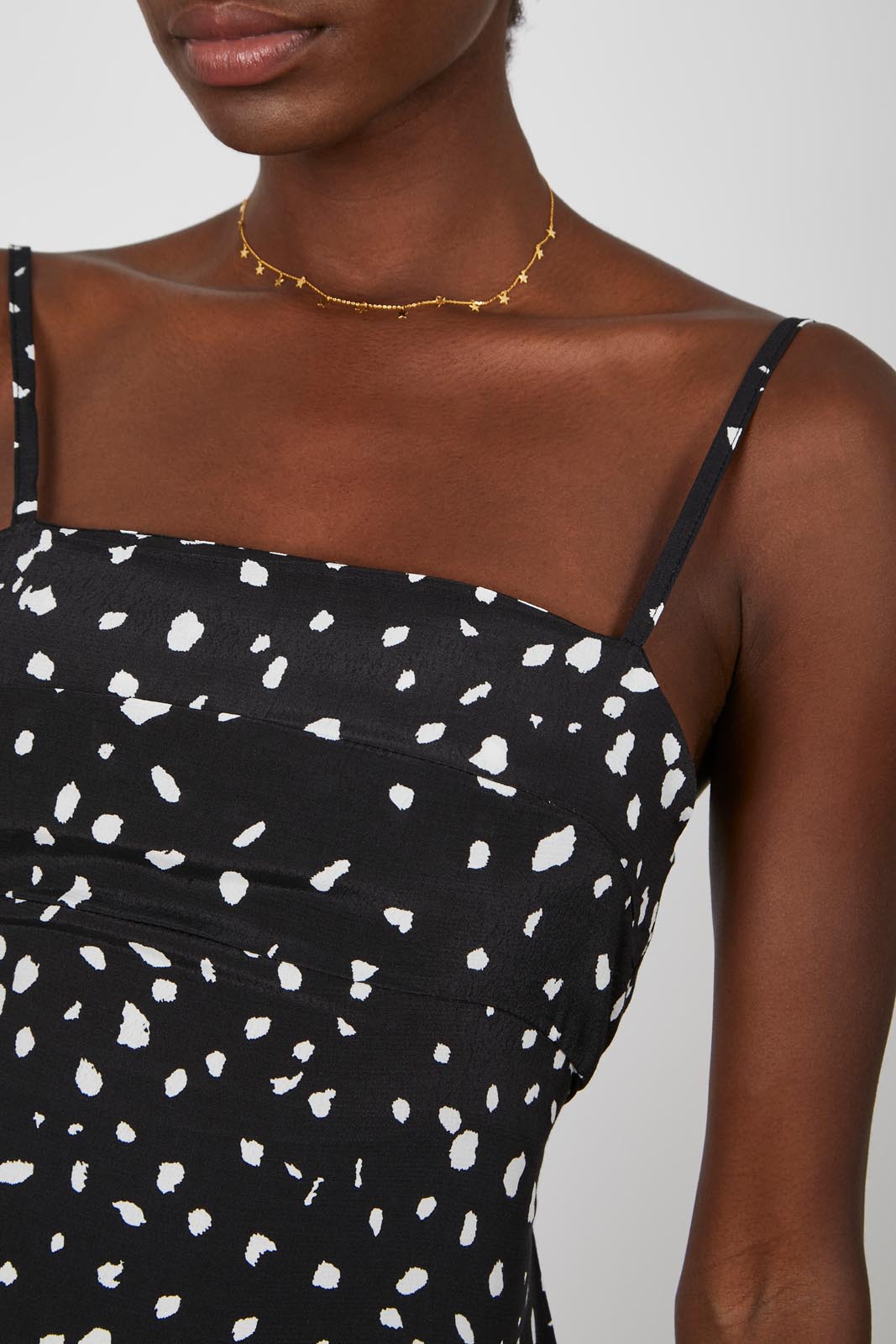 Black and ivory animal print mini dress_3