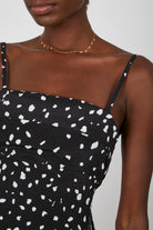 Black and ivory animal print mini dress_3