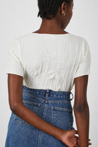 Beige wrinkled short sleeved tee_6