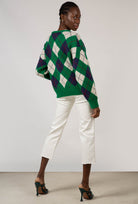 Green and navy argyle intarsia cardigan_5