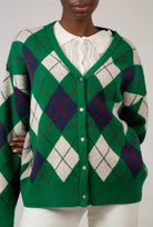 Green and navy argyle intarsia cardigan_13