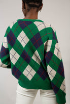 Green and navy argyle intarsia cardigan_3