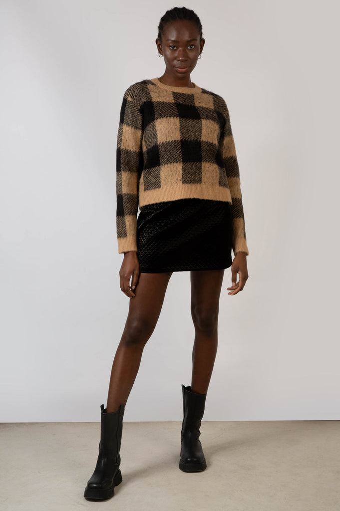 Beige and charcoal block plaid jumper_2