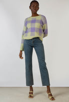 Mint green and lilac block plaid jumper_6