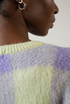 Mint green and lilac block plaid jumper_4