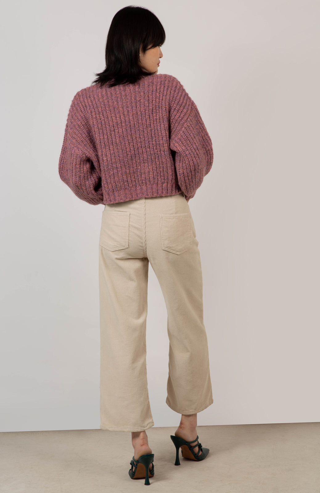 Ivory corduroy loose fit trousers - 229_5