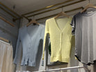 Pale yellow large ribbed fitted cardigan_1