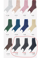 All black glitter metallic smooth top socks_1