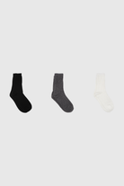 Ribbed cashmere wool blend socks - Set of 3