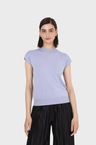 Lilac sleeveless crewneck knitted tee_5