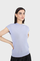 Lilac sleeveless crewneck knitted tee_7