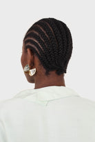 Mint green semi sheer pocket shirt_8