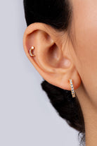 Gold diamante shooting star stud_3