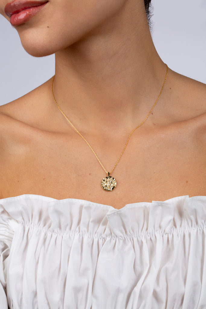 Gold zodiac charm necklace - Virgo_4