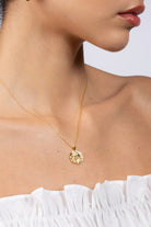 Gold zodiac charm necklace - Taurus_3
