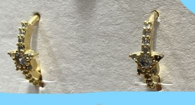 Gold diamante star hoop earrings_1