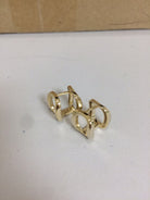 Gold thick structured square earrings_1