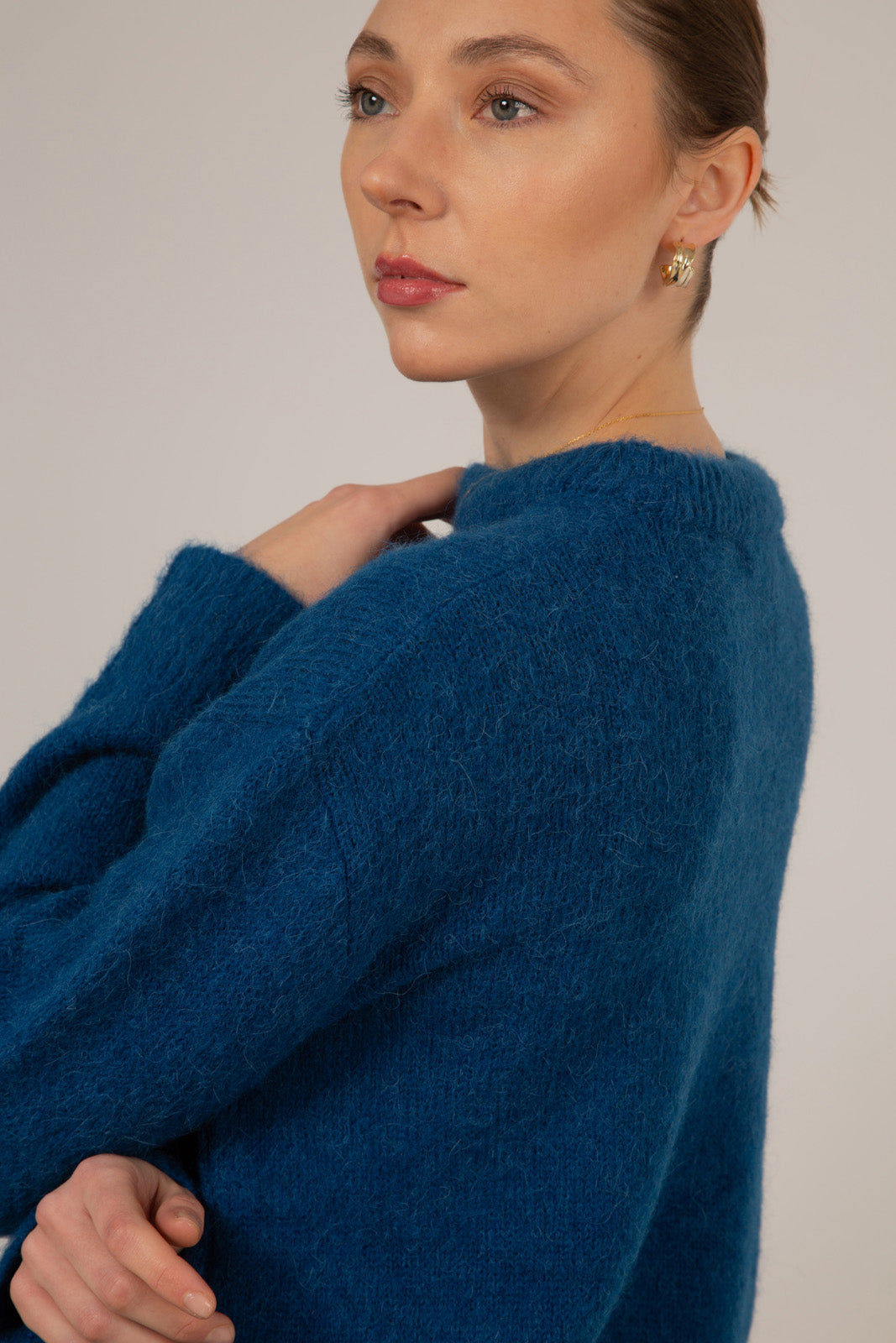 Bright blue alpaca blend jumper_4