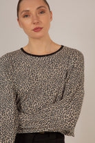 Ivory and black leopard print cropped long sleeved top_8