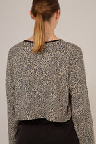 Ivory and black leopard print cropped long sleeved top_4