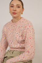 Pink rainbow flecked jumper_12