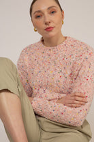 Pink rainbow flecked jumper_8