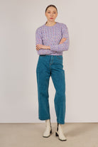 Purple rainbow flecked jumper_6